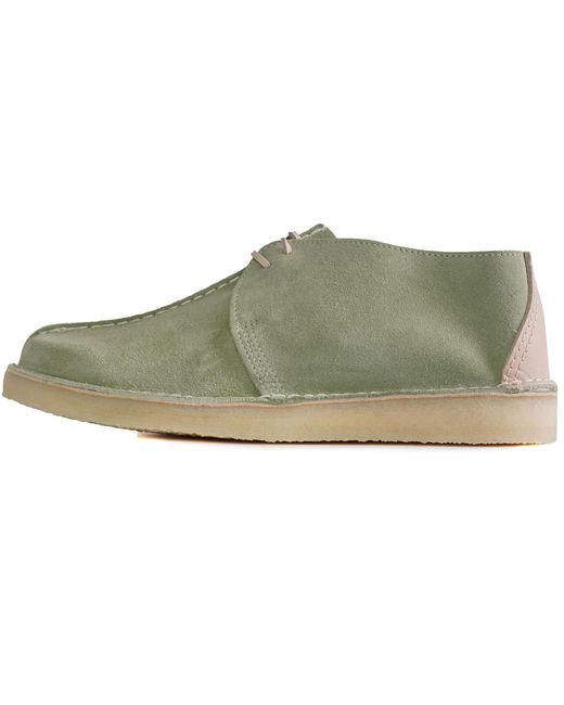Clarks Desert Trek Shoes - Pale Green for men