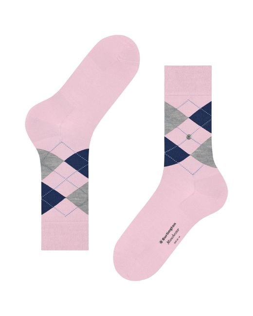 Burlington Pink Manchester Socks for men