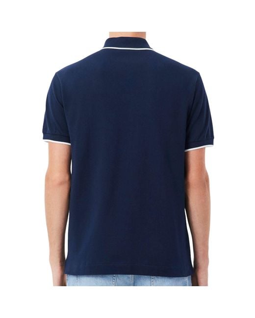 Lacoste Blue Classic Fit Pocket Accent Polo Shirt for men