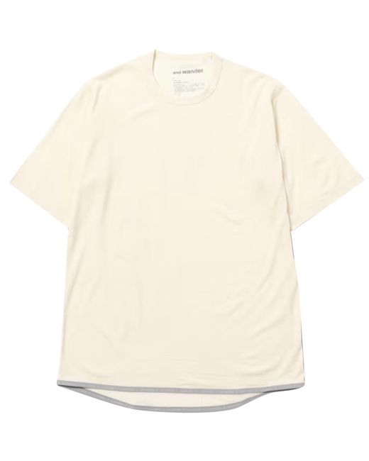 And Wander Natural Merino Base Short Sleeve T-Shirt for men