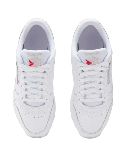 Reebok White Classic Leather Sneakers for men