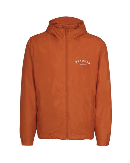 Paninaro Orange Life Saver Hooded Jacket for men