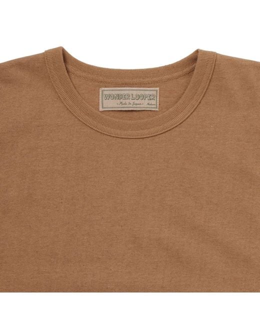 Wonder Looper Brown Foxfibre Tsuriami T-Shirt for men