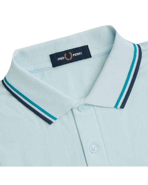 Fred Perry Blue M3600 Twin Tipped Polo Shirt for men