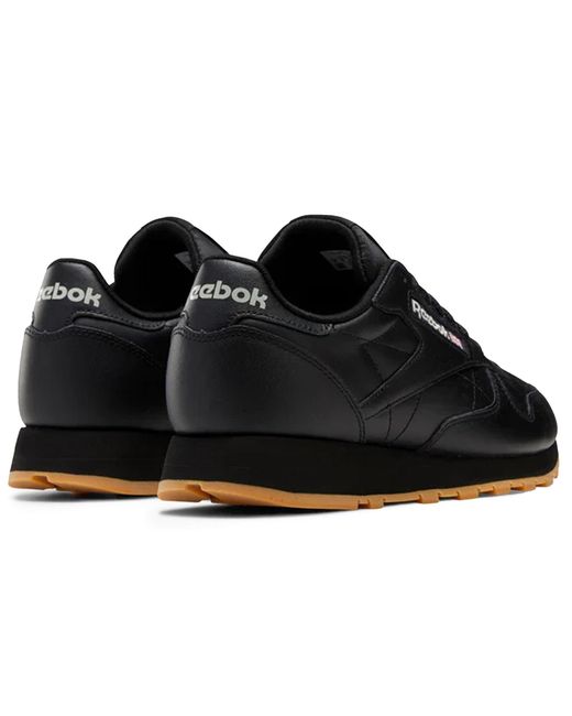 Reebok Black Classic Leather Sneakers for men