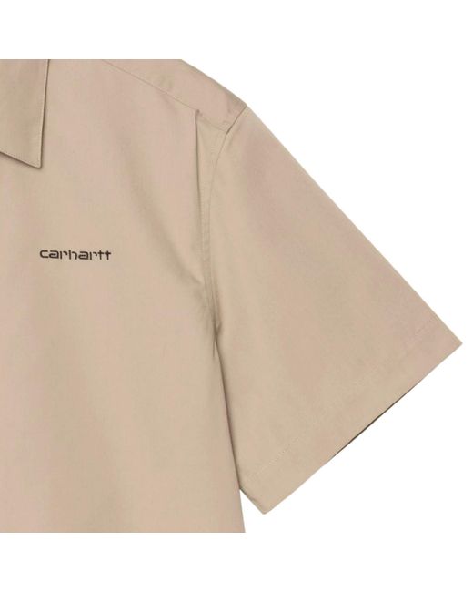 Carhartt Natural Short Sleeve Postal Zip Shirt for men