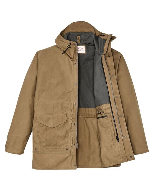 Filson Green Dry Wax Omak Coat for men