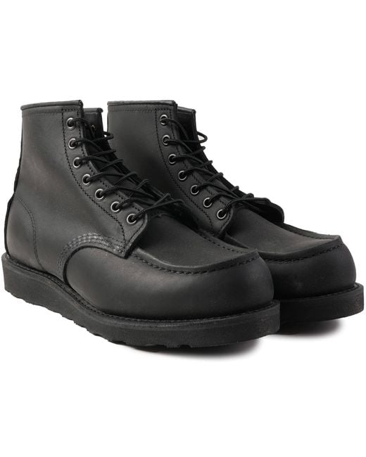 Red Wing Black Classic Moc Toe Boots for men