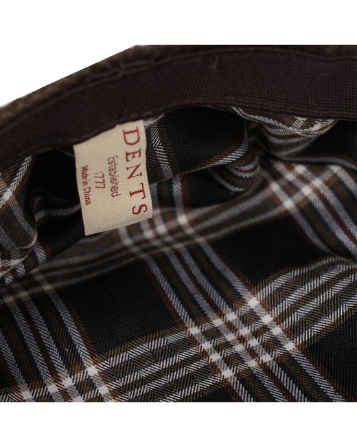 Dents Brown Corduroy Flat Cap for men