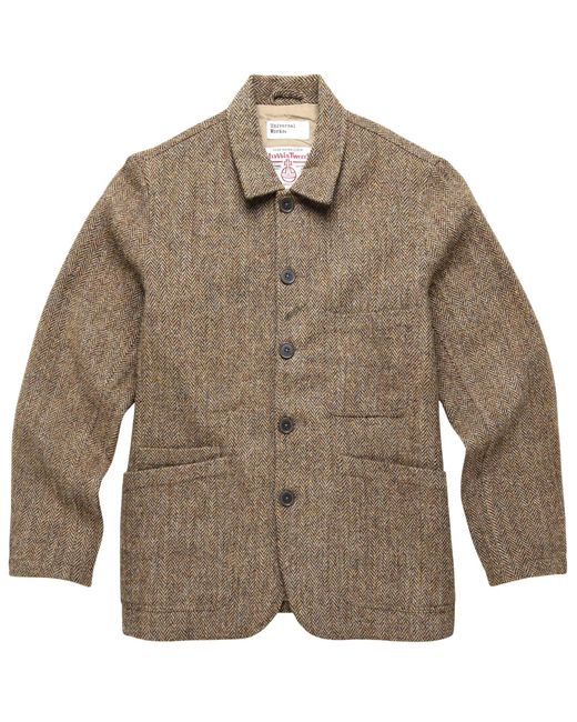 Universal Works Brown Harris Tweed Og Bakers Jacket for men