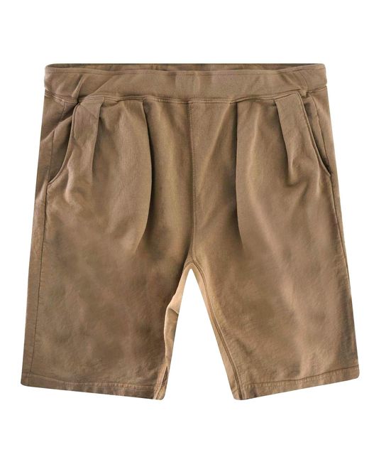 pleated khaki shorts