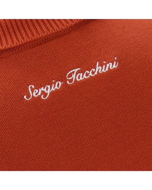 Sergio Tacchini Red Cipri Knit Cardigan for men