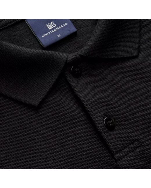 Levi's® Blue Tab Black Cropped Polo for men