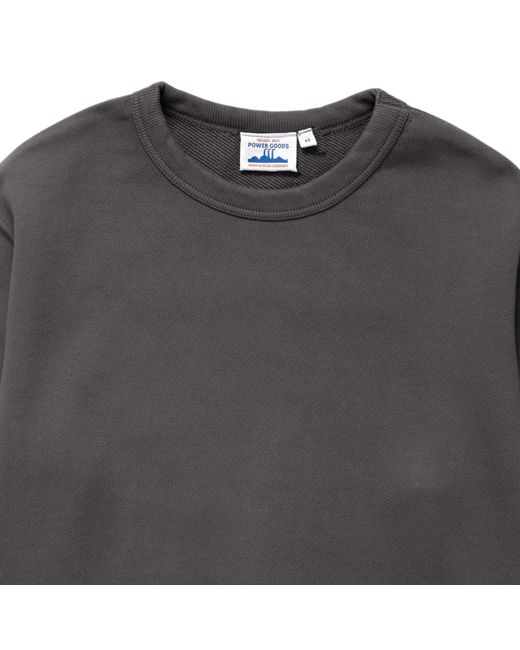 Power Goods Gray Loopback Crewneck for men