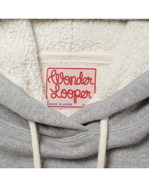 Wonder Looper Gray Pullover Hoodie Super Looper French Terry for men