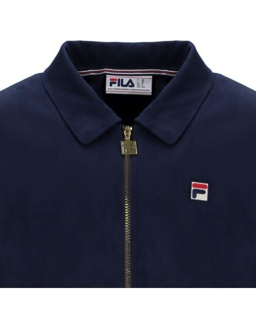 Fila Blue Francesco Suede Jacket for men