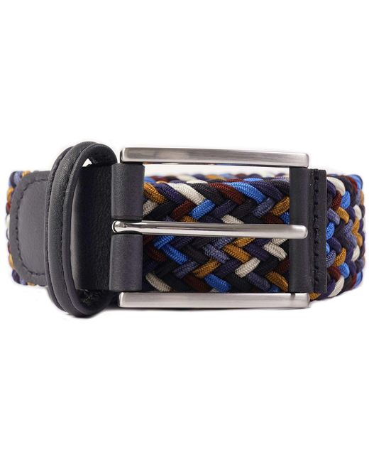 Andersons Blue Anderson&Apos; Belts Woven Belt for men