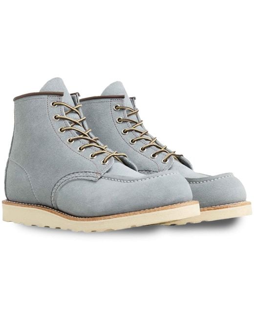 Red Wing Blue Classic Moc Toe Boots for men