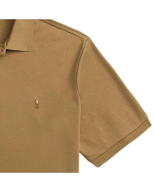 Polo Ralph Lauren Brown Custom Slim Fit Soft Cotton Polo Shirt for men