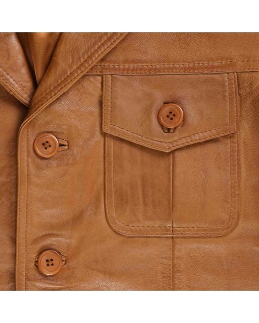 real hoxton Brown Safari Jacket for men