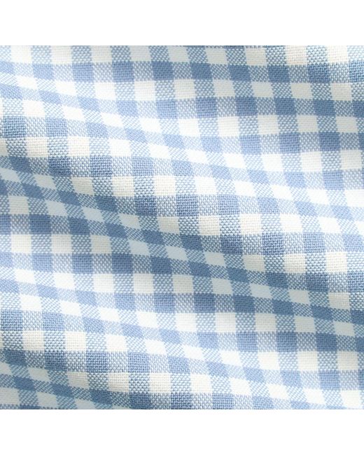 Polo Ralph Lauren Blue Custom Fit Gingham Oxford Shirt for men