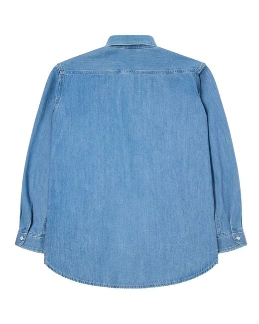 Edwin Blue Denim Work Shirt for men