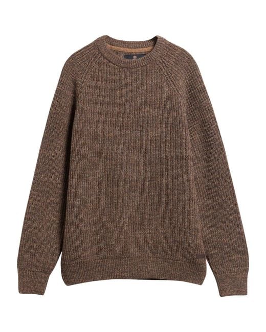 Barbour Brown Horseford Crew Neck Jumper for men