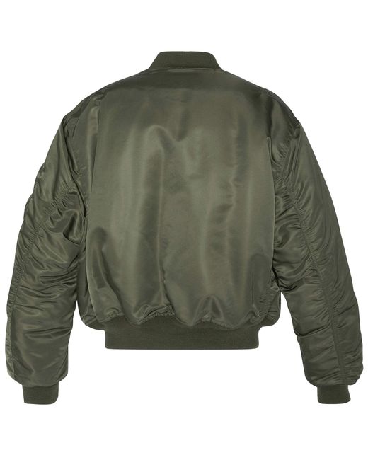 Schott Nyc Green Recycled Nylon Ma-1 90's Fit Bomber Jacket for men