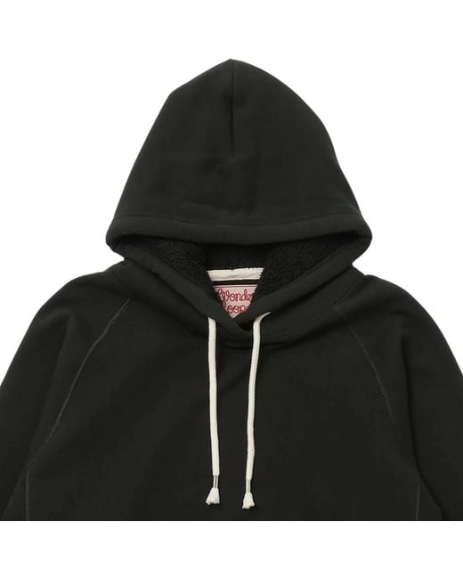 Wonder Looper Black Pullover Hoodie Super Looper French Terry for men