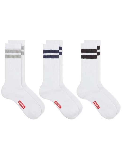 Healthknit White 3 Pack Socks for men