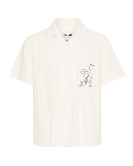 Solid Clothing White Solid Denmark Papio Shirt for men