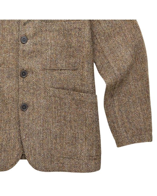 Universal Works Brown Harris Tweed Og Bakers Jacket for men