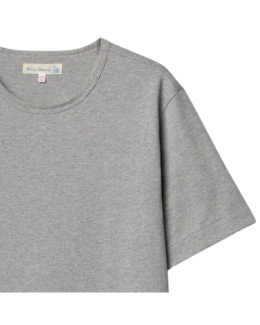 Merz B. Schwanen Gray 2M15 Mid-Century Machine Refined Fit T-Shirt for men