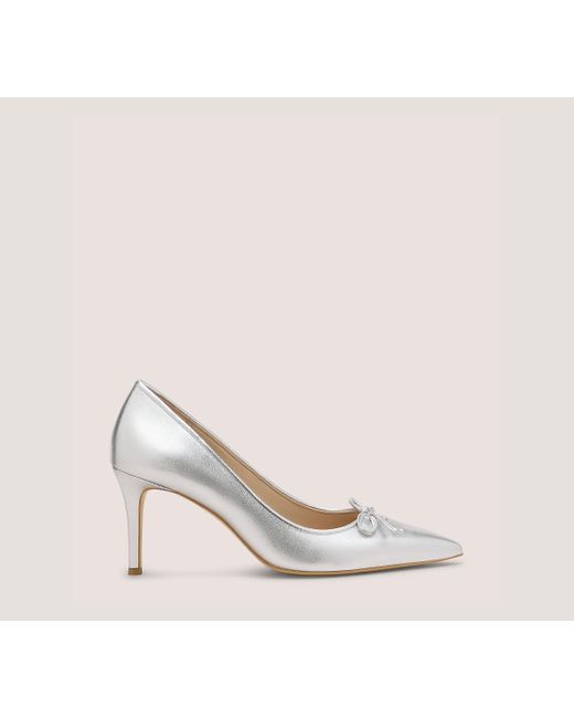 Stuart Weitzman White Lilah Pump 75