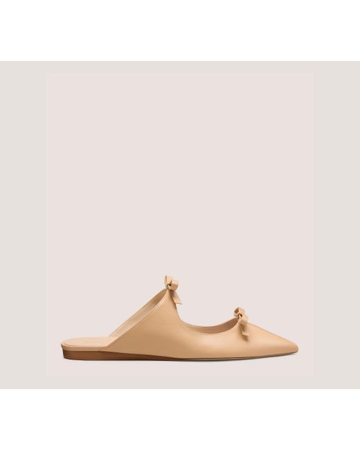 Stuart Weitzman Natural Reese Flat Slide