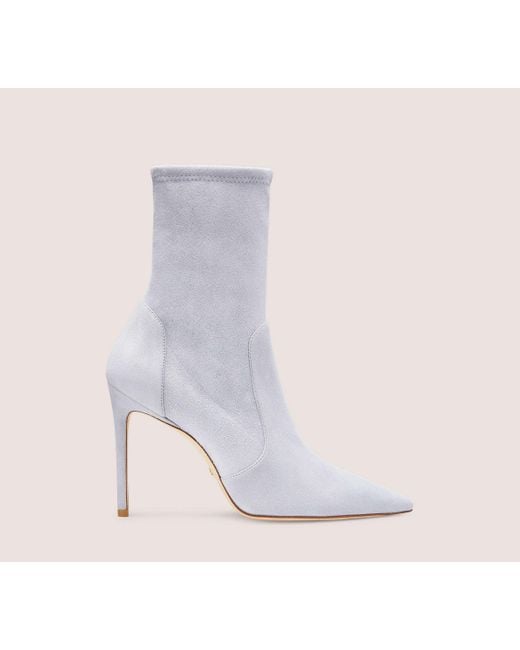 Stuart Weitzman Stuart 100 Stretch Bootie in White | Lyst