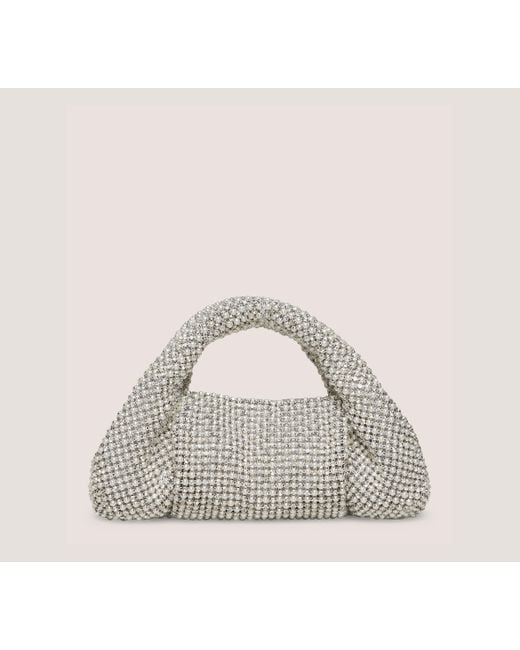 Stuart Weitzman White Moda Crystal Pearl Mini Tote Handbags