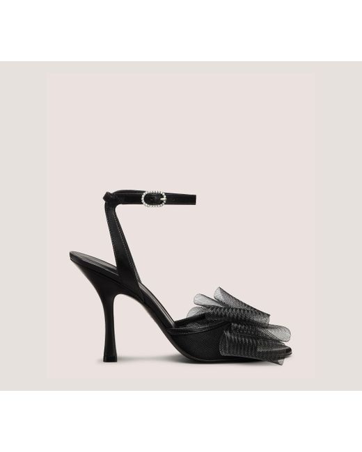 Stuart Weitzman Black Blushing Bow 100 Sandal