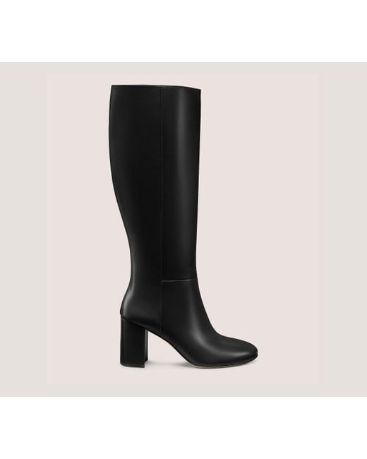 Stuart Weitzman Black Wynn Zip Boot 75