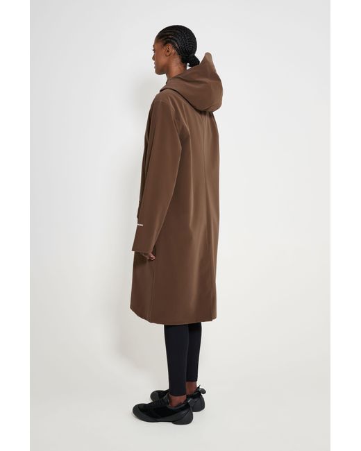 Stutterheim Brown Stockholm Long Patch Raincoat