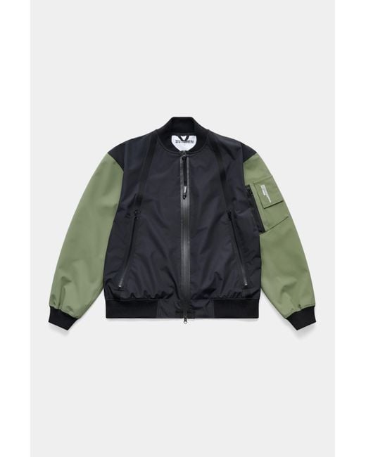 Stutterheim Black Bredsand Zip Bomber Jacket