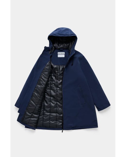 Stutterheim Blue Mosebacke Matte Winter Coat