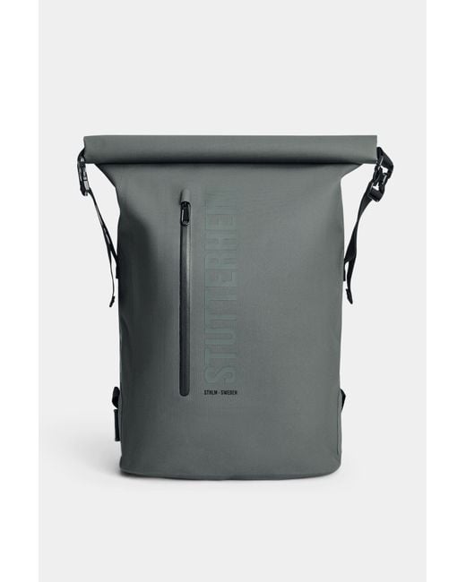 Stutterheim Black Rain Rolltop 25L Backpack