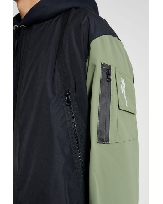 Stutterheim Black Bredsand Zip Bomber Jacket