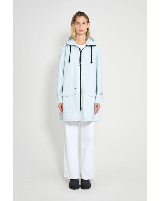 Stutterheim Blue Mosebacke Patch Raincoat