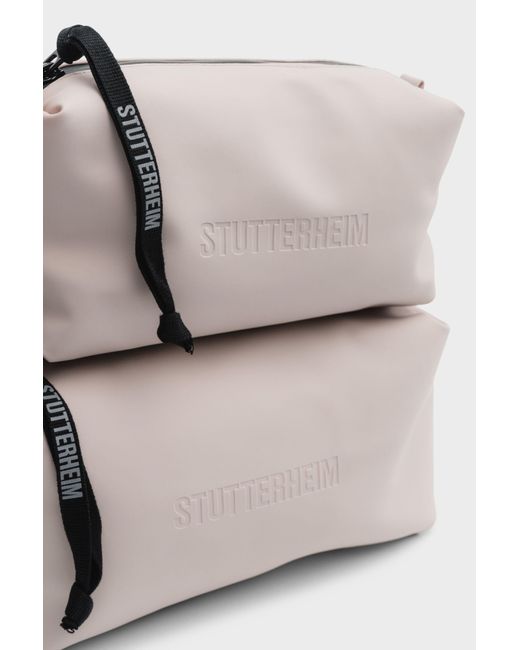 Stutterheim White Container Small Wash Bag