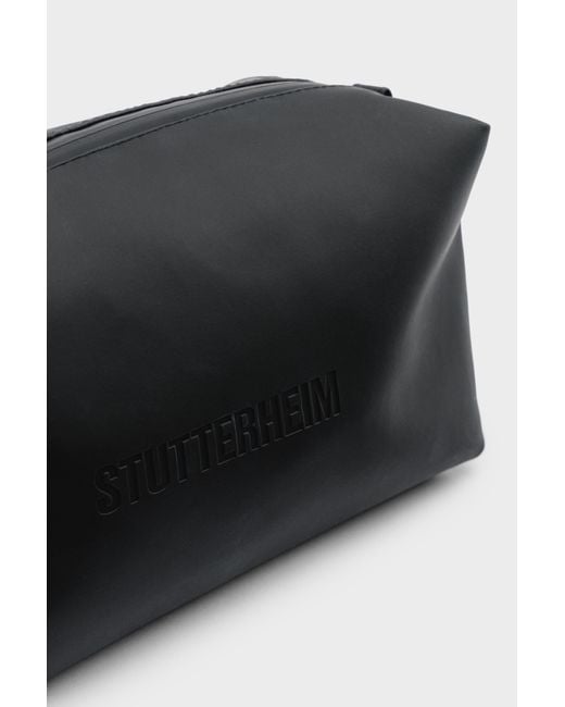 Stutterheim Black Container Large Wash Bag