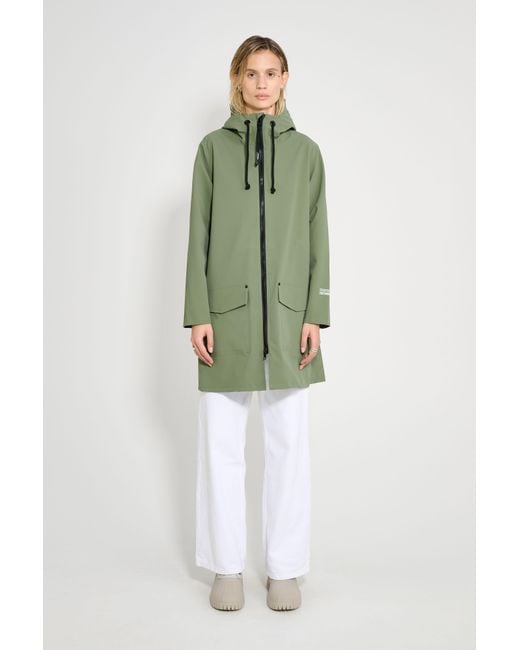 Stutterheim Green Mosebacke Patch Raincoat