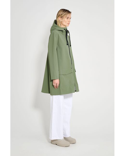 Stutterheim Green Mosebacke Patch Raincoat