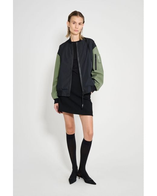 Stutterheim Black Bredsand Zip Bomber Jacket